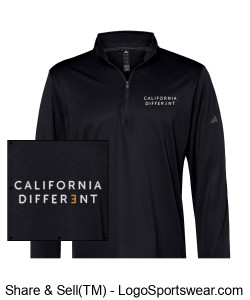 Cali Different Adidas 1/4 Zip Pullover - Black Design Zoom